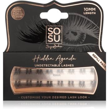 SOSU Cosmetics Hidden Agenda Undetectable Lashes pachet cu gene fără noduri autoadezive 10 mm