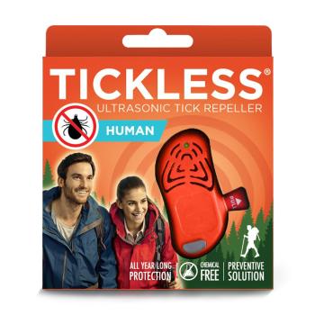 Ultrazvukový repelent proti klíšťatům Tickless Human Orange