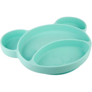 Canpol babies Suction plate Bear farfurie compartimentată cu ventuză Turquoise 500 ml