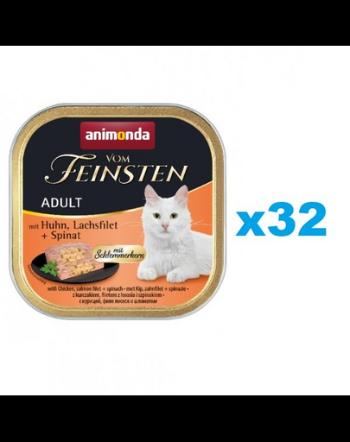 ANIMONDA Vom Feinsten Pate hrana pisica 32x100g pui, somon si spanac