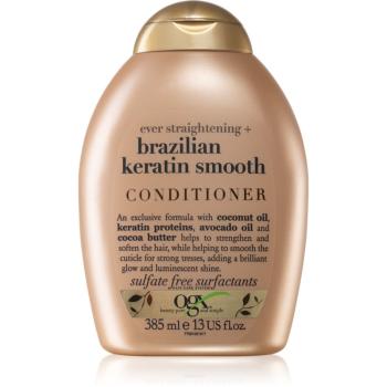 OGX Brazilian Keratin Smooth balsam cu efect de netezire pentru un par stralucitor si catifelat 385 ml