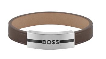 Hugo Boss Brățară fashion din piele maro 1580496 19 cm