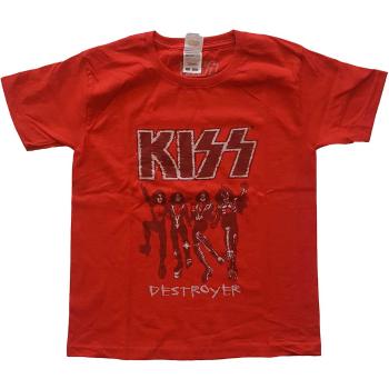 Kiss tričko Destroyer Sketch Červená 7 – 8 rokov
