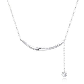 MOISS Colier elegant din argint cu zirconiu cubic ETERNITY N0000880