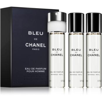 Chanel Bleu de Chanel travel refill Eau de Parfum rezervă pentru bărbați 3 x 20 ml