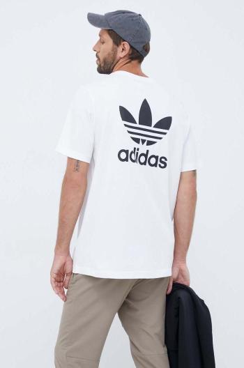 Bavlněné tričko adidas Originals Classics Back+Front Trefoil bílá barva, s potiskem, IM4513