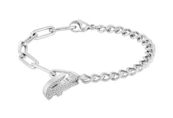 Lacoste Brățară pentru femei din oțel cu cristale Crocodile 2040146