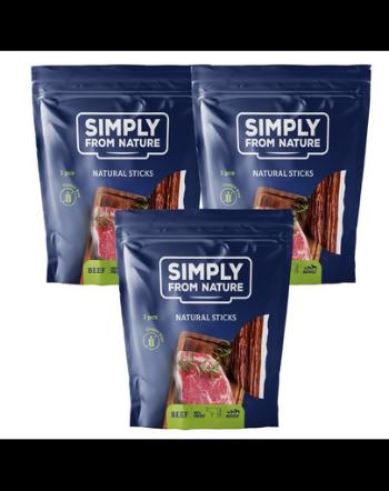 SIMPLY FROM NATURE Nature Sticks recompense pentru caini, cu vita 3 x 3 buc