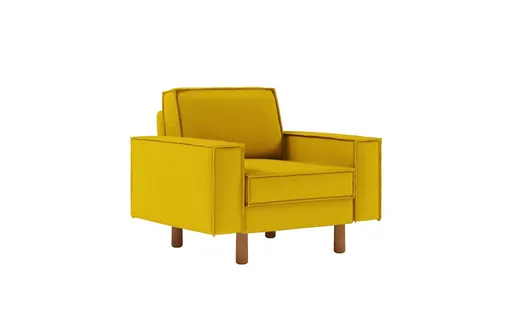 Fotoliu, Atelier del Sofa, 918CMF1195, Otel, Floarea-soarelui / Nuc