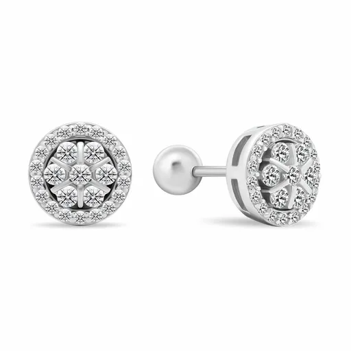 Brilio Silver Cercei sclipitori din argint cu zirconi EA490W