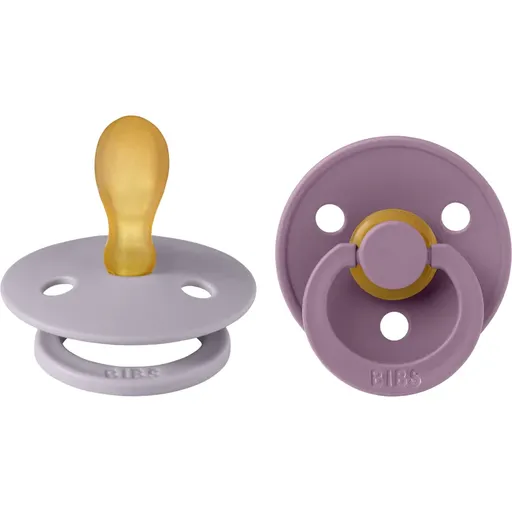BIBS Colour Size 2: Symmetrical 6+ months suzetă Fossil Grey / Mauve 2 buc