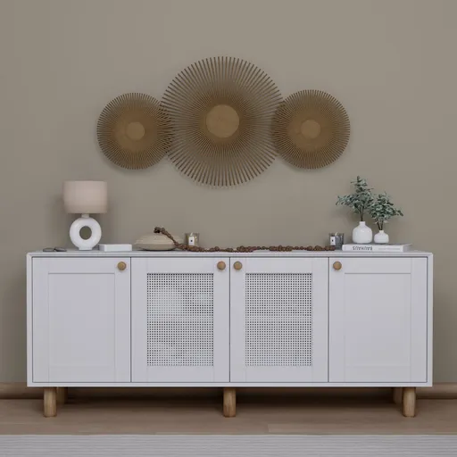 Consola, Hanah Home, Bohemian 1600-146, 180x75x40 cm, Alb