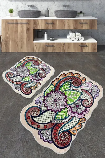 Set covorase de baie, L'essentiel Maison, Forme, Poliester, Multicolor