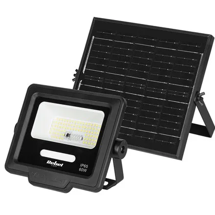 Reflector Led 60w 6800 Panou Solar 6w Telecomanda Rebel URZ3626