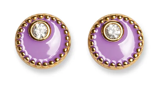 Oliver Weber Cercei placați cu aur cu email violet Meliora 62258G VIO