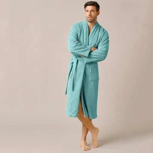 Halat de baie Colombine din țesătură terry cu guler șal