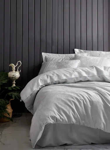 Lenjerie de pat dubla, L'essentiel Maison, Leaf, Albastru