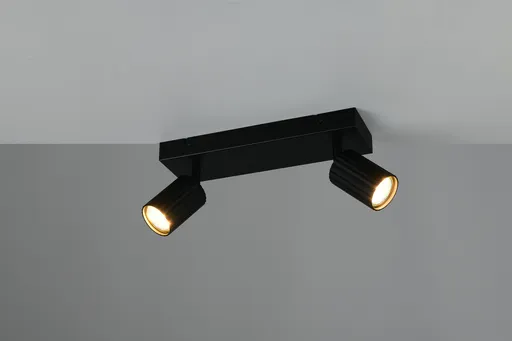 Plafoniera Soka, TRIO, 30x9x14.5 cm, 10W, 2x GU10, metal, negru mat