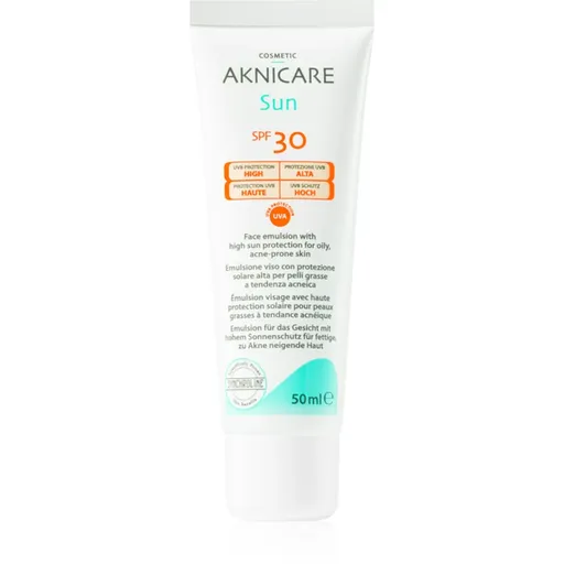 Synchroline Aknicare Sun cremă protectoare pentru tenul gras, predispus la acnee SPF 30 50 ml