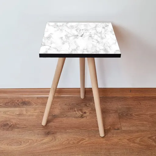 Masuta, Hanah Home, Shp255, 35x42x35 cm, Alb/Negru