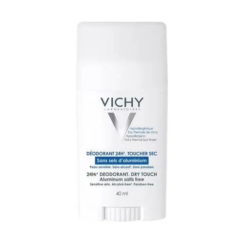 Vichy Deodorant solid 24 de ore anti-transpirație fără săruri de aluminiu (Deodorante Stick 24H) 40 ml