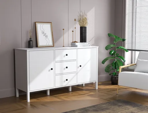 Consola, Hanah Home, FRN-20008, 150x82x44 cm, Maro/Alb