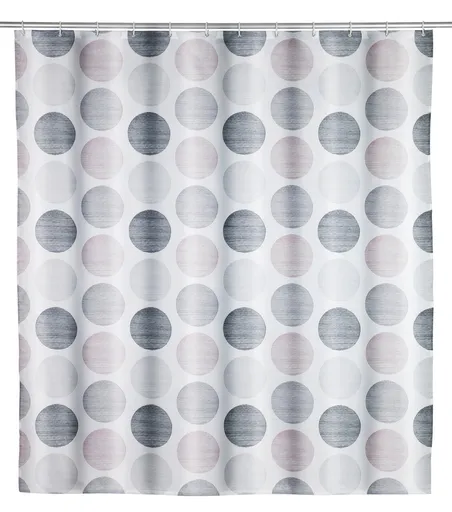 Perdea de dus, Wenko, Pastel Dots, 180 x 200 cm, poliester, multicolor