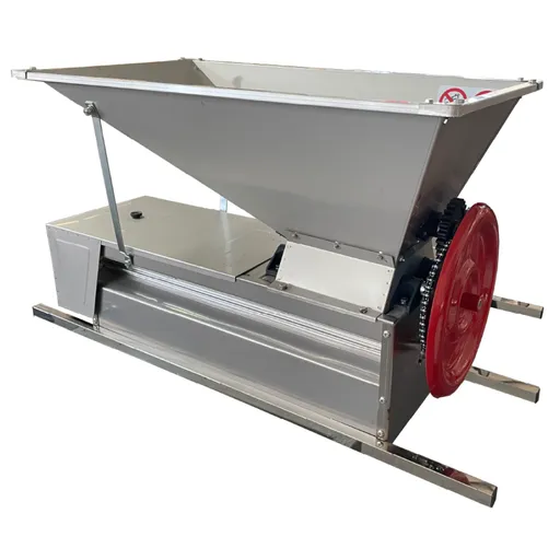 Zdrobitor struguri manual ZSM-100SS cu desciorchinator si agitator, FULL INOX, 1000 Kg/h