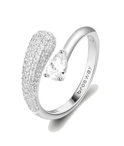 Brosway Inel deschis din argint Infinite White Fancy FIW129 50 mm