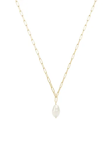 Furiosa Colier placat cu aur cu pandantiv din perlă adevărată Divine SN-DIVINE-G