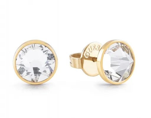 Guess Cercei pentru bărbați placați cu aur cu cristale Frontiers transparente JUME01343JWYGT / U