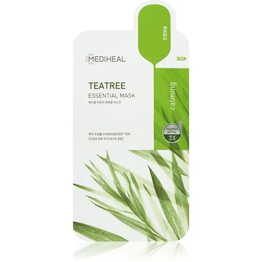 MEDIHEAL Essential Mask Teatree mască textilă calmantă impotriva acneei 24 ml