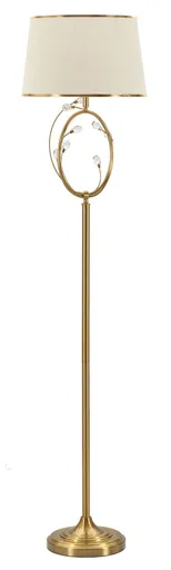 Lampadar Versailles, Mauro Ferretti, 1 x E27, 40W, 38x170 cm, fier/sticla, alb/auriu