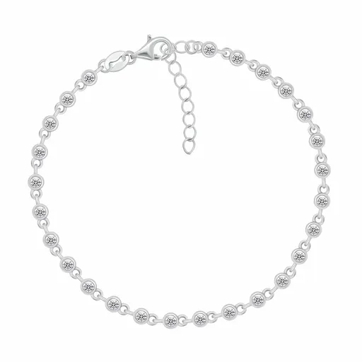Brilio Silver Brățară argintie strălucitoare cu zirconi BRC16W