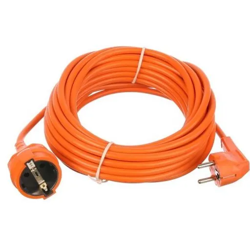 Prelungitor 20 metri cu stecher si cupla schuko, cablu 3x1,5mm, cauciucat, portocaliu TED Electric TED004192