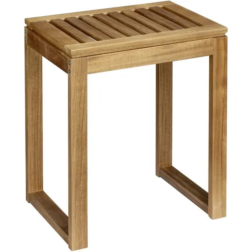 Wenko Scaun de baie din salcâm Fondi, 46 x 30 x 40cm