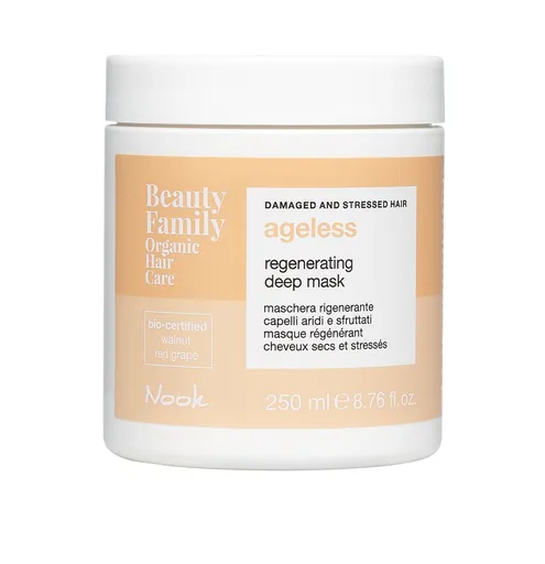 Masca Organica Pentru Regenerarea Parului Uscat Si Deteriorat Nook Beauty Family Ageless Regenerating Deep Mask  250ml