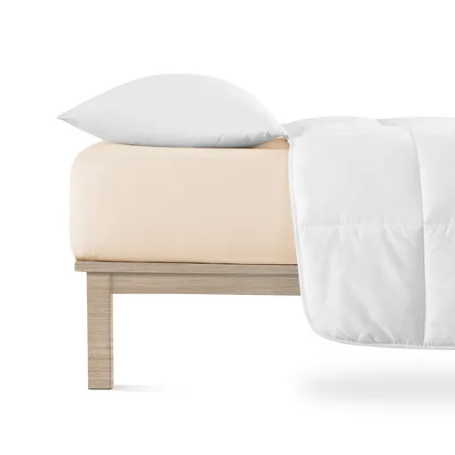 Cearșaf de pat 4Home jersey Lycra Cafea, bej, 90 x 200 cm