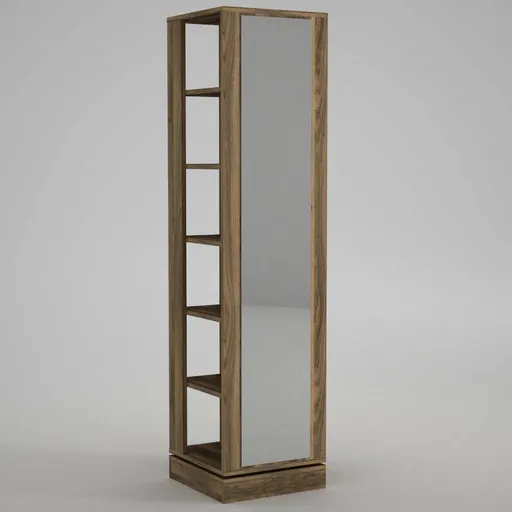 Cuier rotativ cu oglindă Roll Walnut