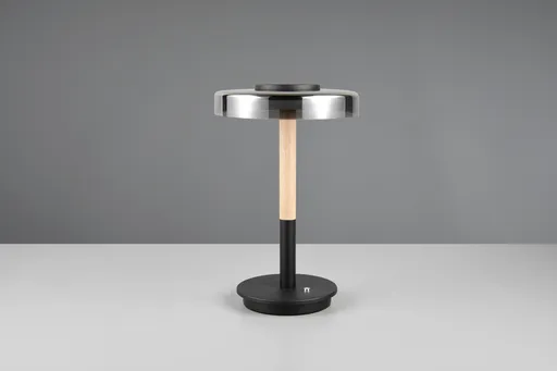 Lampa de masa Celeste, TRIO, 22x35 cm, 10W, 1x SMD LED, metal, negru/gri