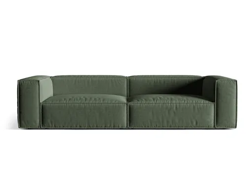 Canapea 5 locuri, Nuria-215, Micadoni Home, 290x110x72 cm, tesatura structurata chenille, verde moss