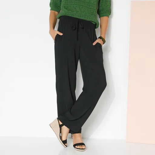 Pantaloni 7/8 uni cu talie elastică