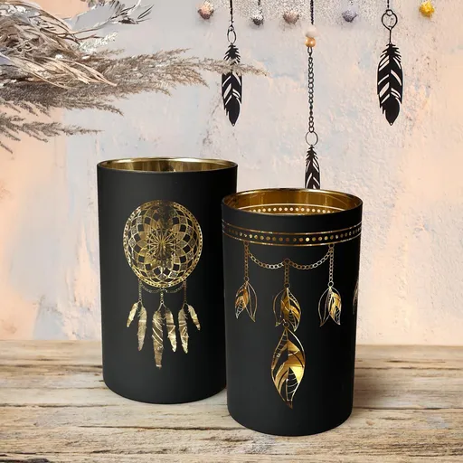 Suport de lumânare din sticlă Capcana viselor