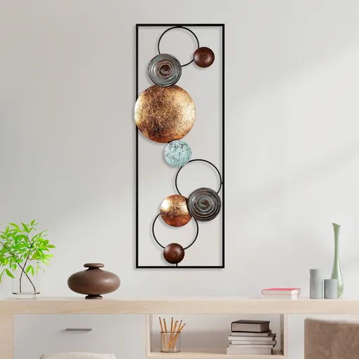 Decoratiune de perete, Textured, 90 x 32 x 4 cm, Multicolor