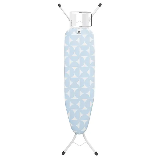 Masa de calcat Brabantia A 1005615, 110x30 cm, 7 pozitii reglare, Suport fier de calacat, Albastru deschis