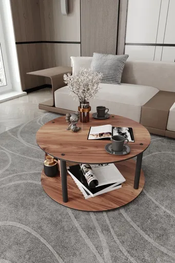 Masuta de cafea, Hanah Home, Masivo Round, MDF , Maro