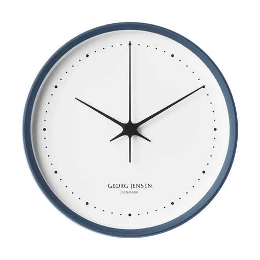 Modré nerezové hodiny Henning Koppel, 22 cm - Georg Jensen