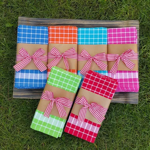 Set prosoape, Hermia, 192DCH1660, 85% bumbac / 15% poliester, Model în carouri, Multicolor