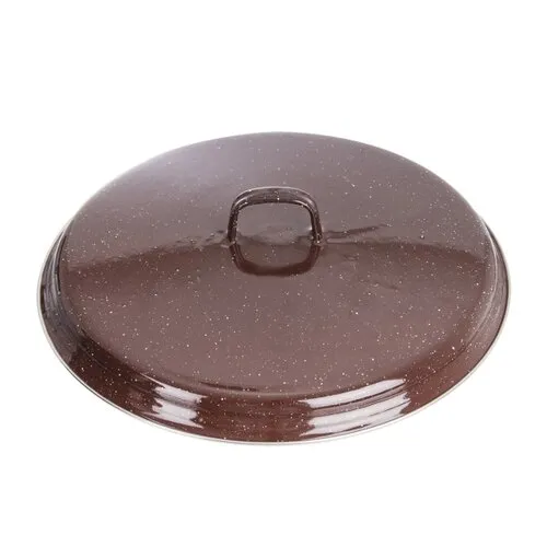 Capac emailat Orion BROWN Lem,  33 cm, diam. 33 cm