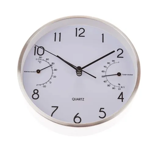 Ceas de perete cu termometru și higrometru 15 cm